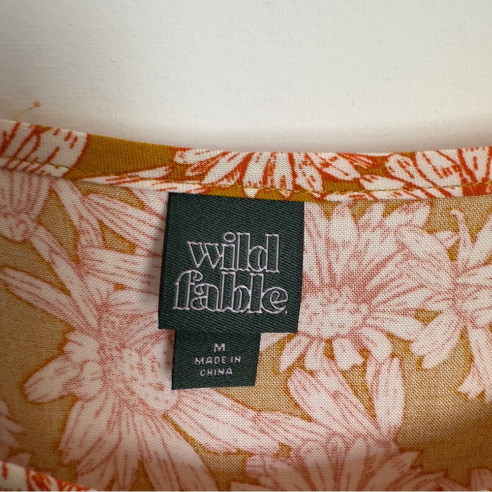 Wild Fable Mustard Floral Daisy Dress - Picture 5 of 8